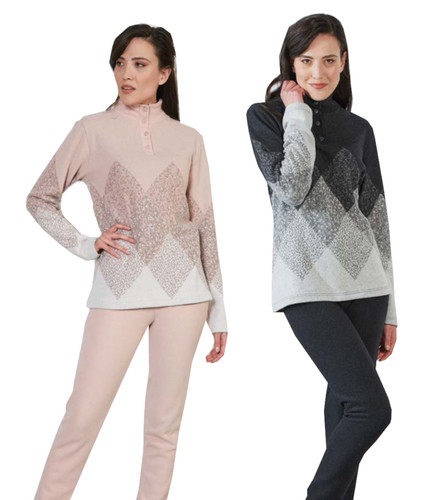 Pigiama donna felpato cotone - pigiama,