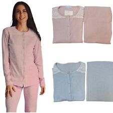 Pigiama donna aperto in cotone