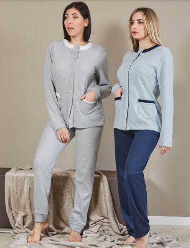 Pigiama donna invernale cotone - pigiama,