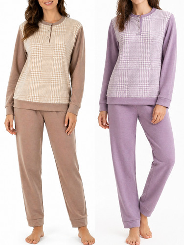 Pigiama donna caldo maglia - pigiama,